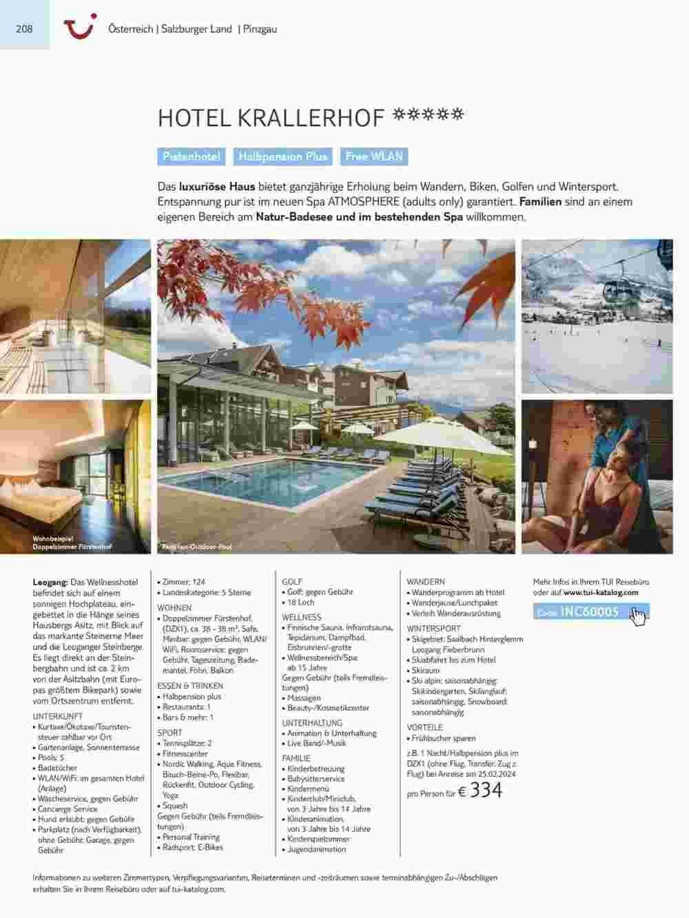 Tui Reisebüro Flugblatt (ab 15.11.2023) - Angebote und Prospekt - Seite 208