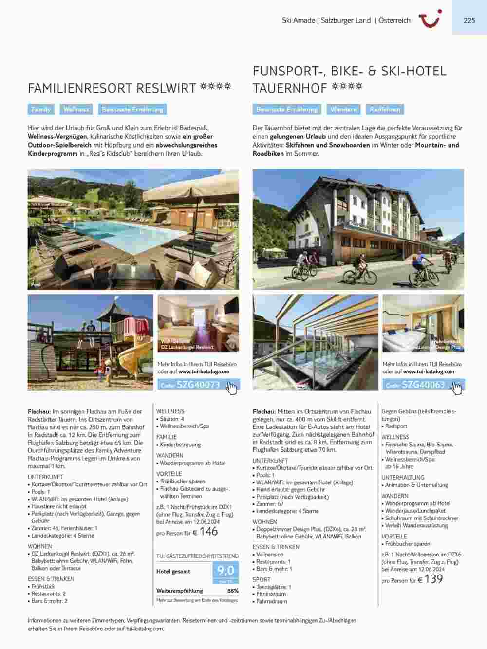 Tui Reisebüro Flugblatt (ab 15.11.2023) - Angebote und Prospekt - Seite 225