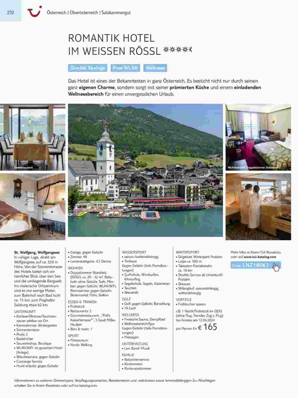 Tui Reisebüro Flugblatt (ab 15.11.2023) - Angebote und Prospekt - Seite 232