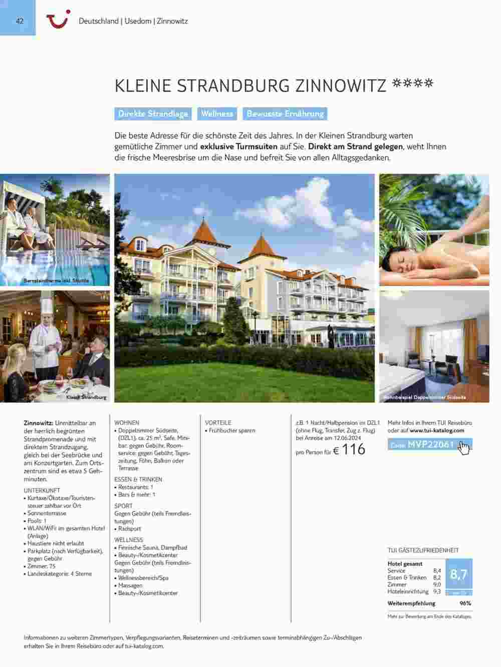 Tui Reisebüro Flugblatt (ab 15.11.2023) - Angebote und Prospekt - Seite 42