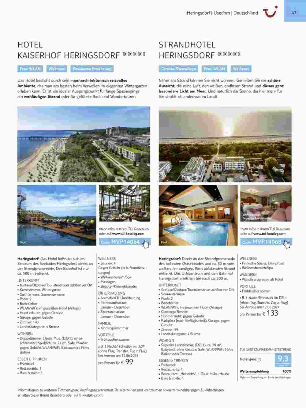Tui Reisebüro Flugblatt (ab 15.11.2023) - Angebote und Prospekt - Seite 47