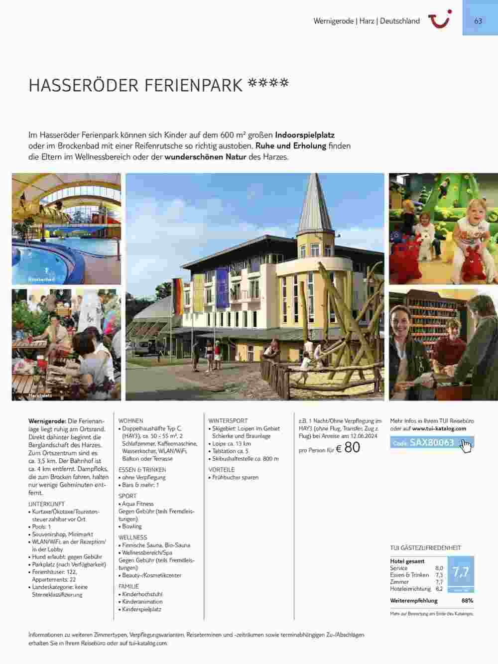 Tui Reisebüro Flugblatt (ab 15.11.2023) - Angebote und Prospekt - Seite 63