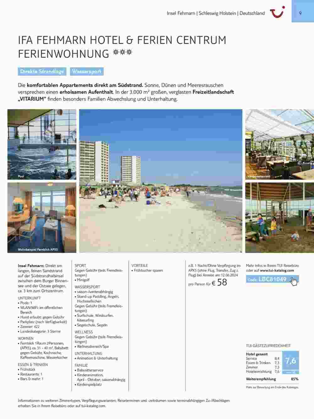 Tui Reisebüro Flugblatt (ab 15.11.2023) - Angebote und Prospekt - Seite 9