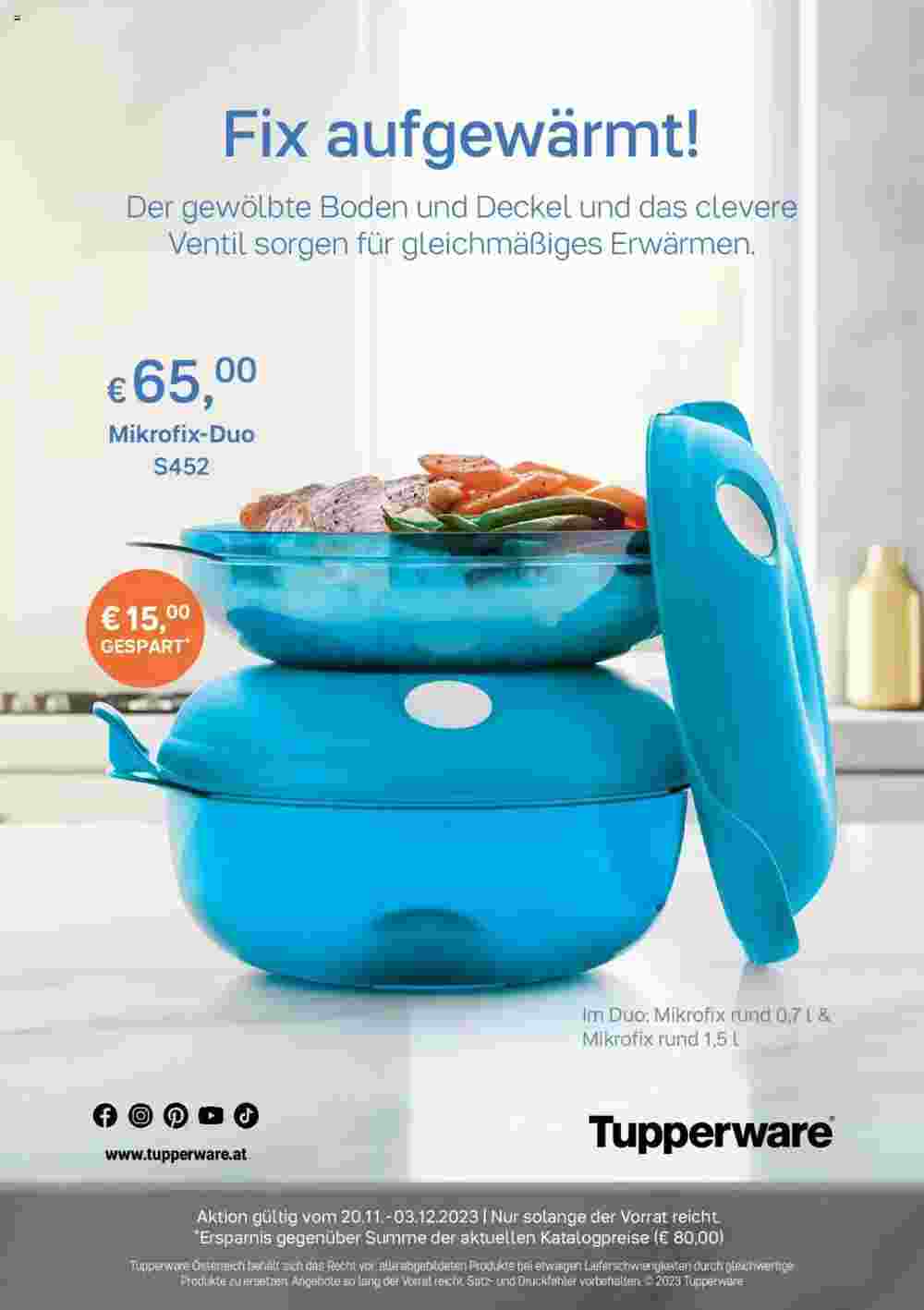 Tupperware Flugblatt (ab 20.11.2023) - Angebote und Prospekt - Seite 1