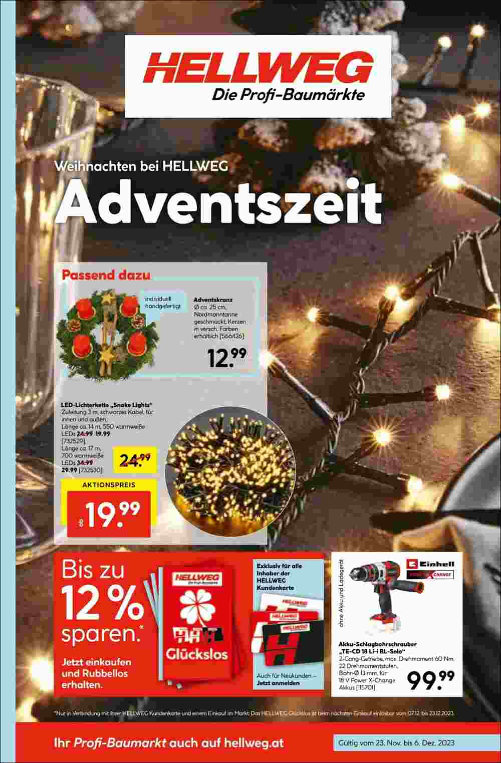 Hellweg Flugblatt (ab 22.11.2023) - Angebote und Prospekt - Seite 1