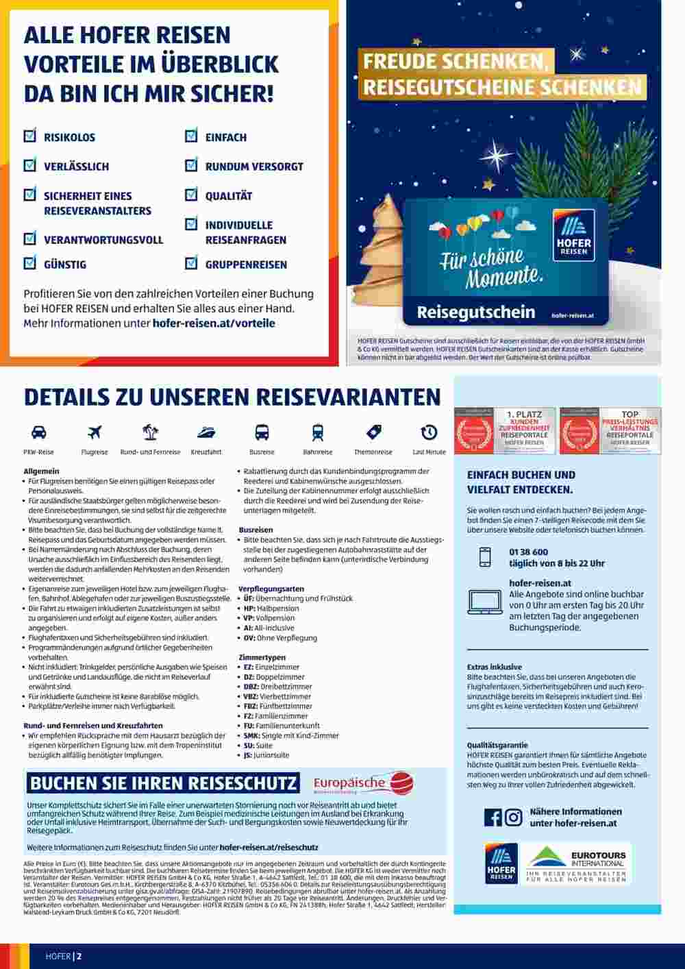 Hofer Reisen Flugblatt (ab 28.11.2023) - Angebote und Prospekt - Seite 2