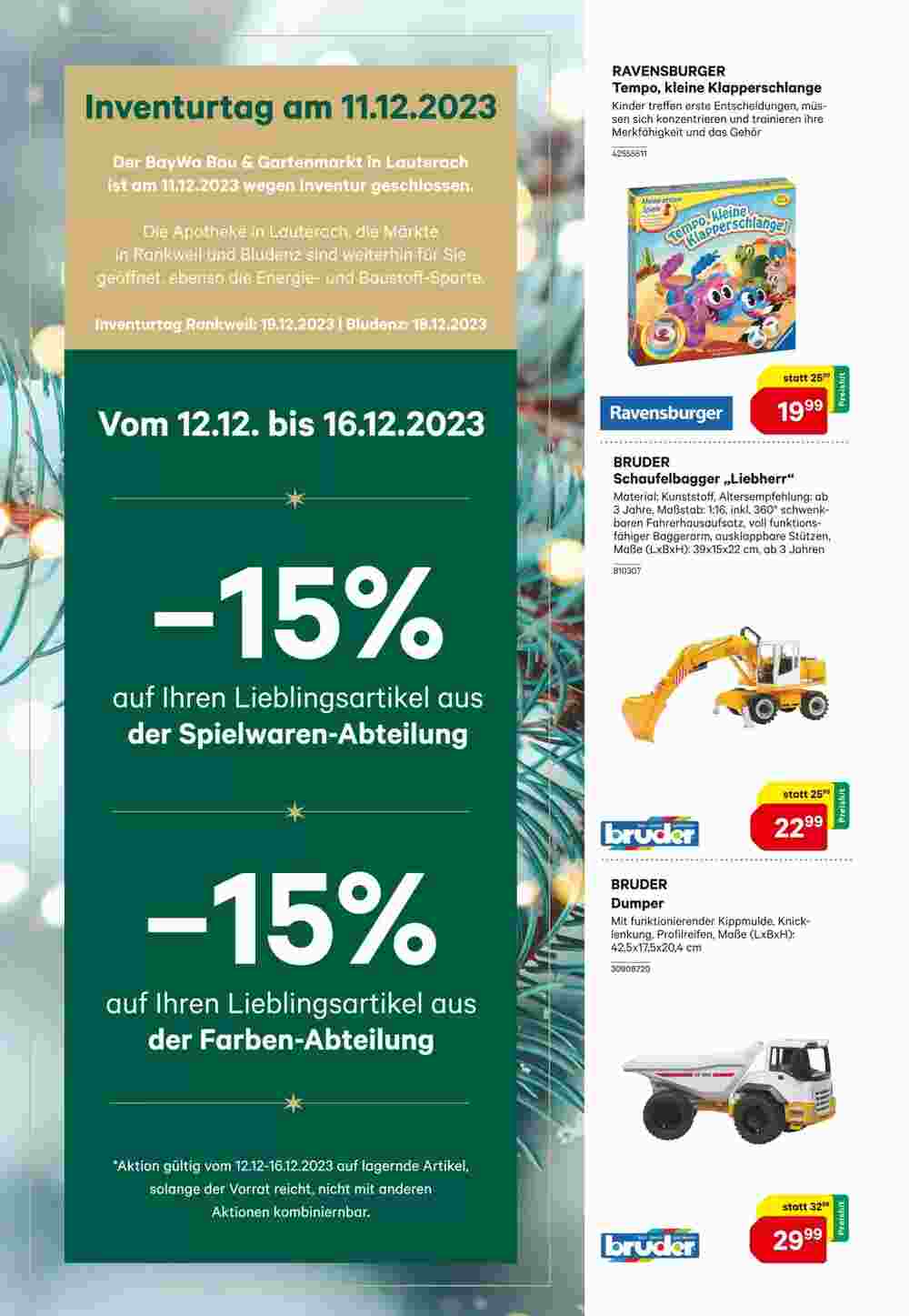 BayWa Flugblatt (ab 30.11.2023) - Angebote und Prospekt - Seite 16