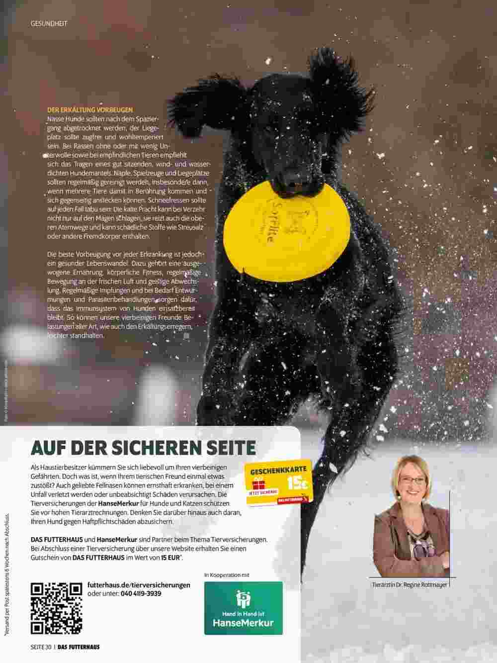 Das Futterhaus Flugblatt (ab 01.12.2023) - Angebote und Prospekt - Seite 30