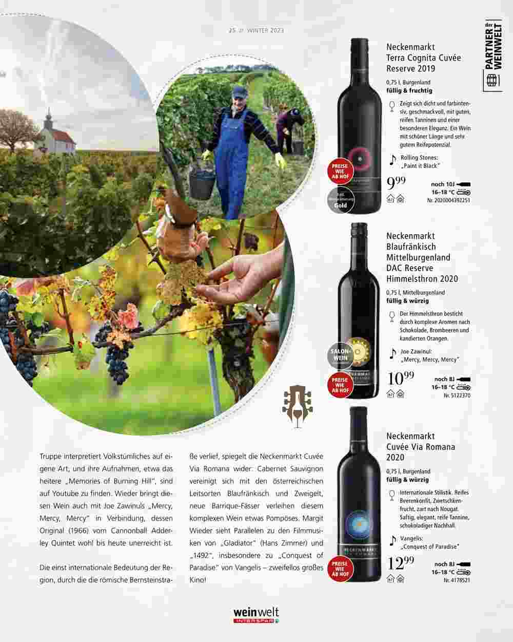 Weinwelt Interspar Flugblatt (ab 01.12.2023) - Angebote und Prospekt - Seite 25