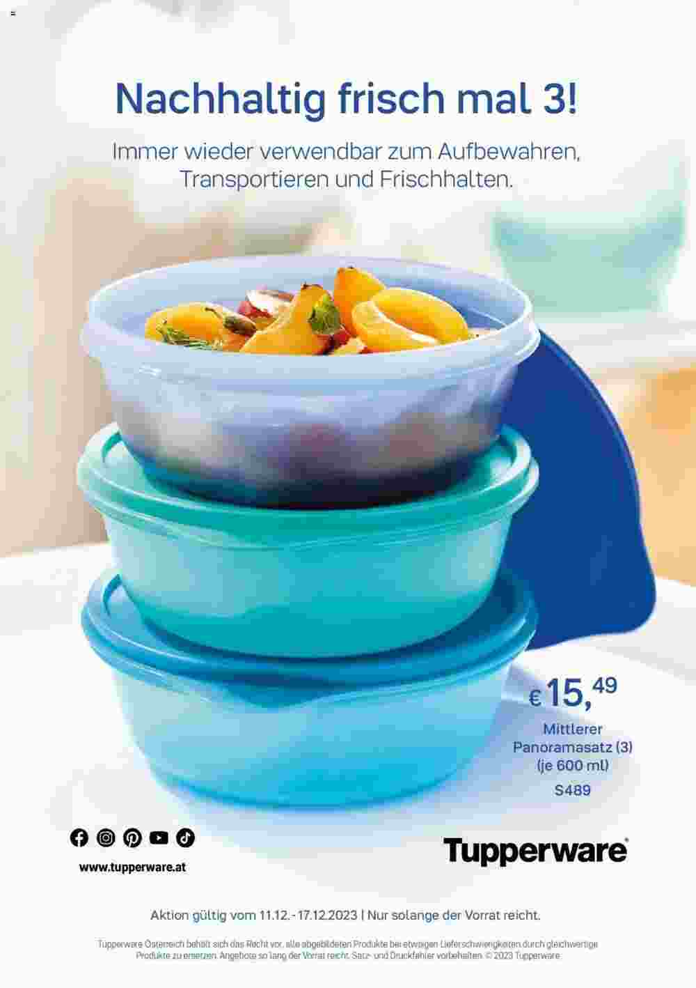 Tupperware Flugblatt (ab 11.12.2023) - Angebote und Prospekt - Seite 1