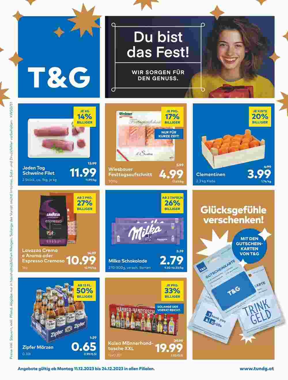 T&G Flugblatt (ab 11.12.2023) - Angebote und Prospekt - Seite 1