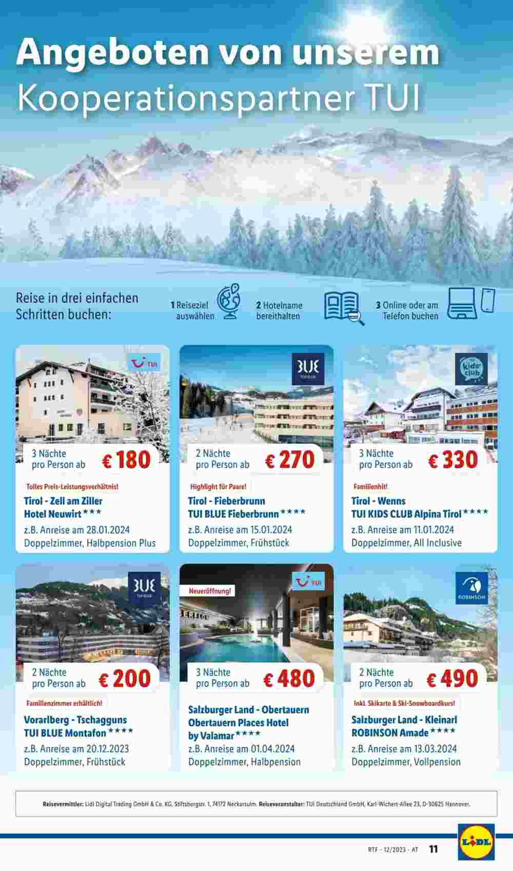 Lidl Reisen Flugblatt (ab 12.12.2023) - Angebote und Prospekt - Seite 11