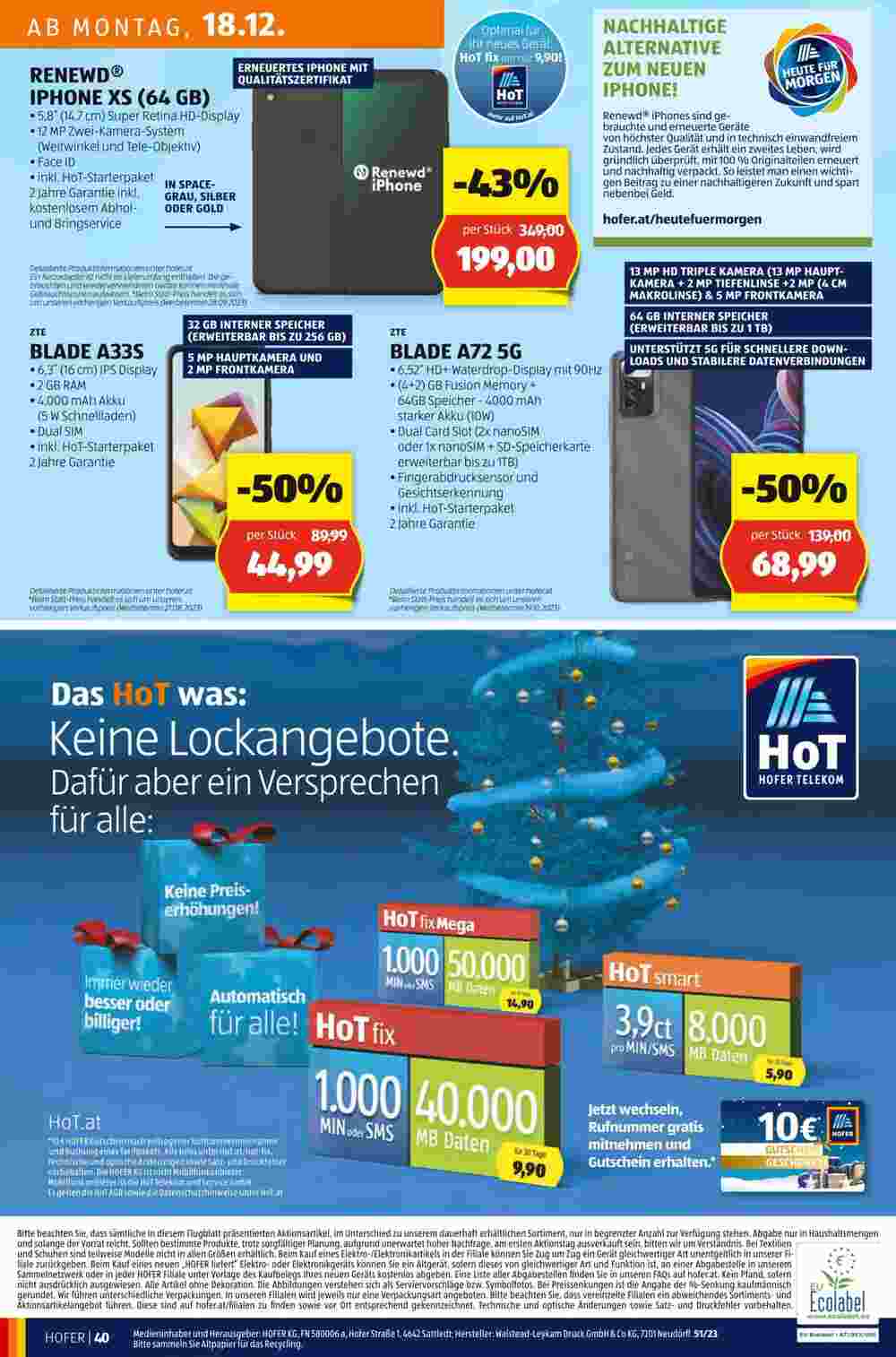 Hofer Flugblatt (ab 15.12.2023) - Angebote und Prospekt - Seite 42