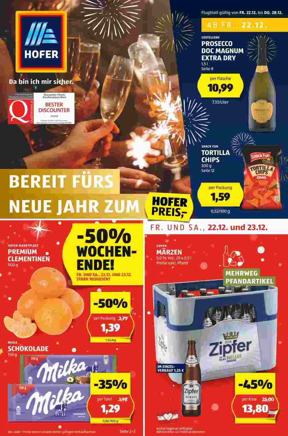 Hofer Flugblatt (ab 22.12.2023) - Angebote und Prospekt - Seite 1