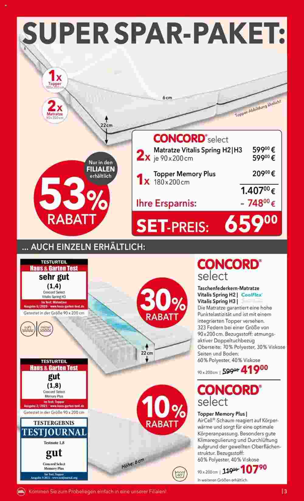 Matratzen Concord Flugblatt (ab 27.12.2023) - Angebote und Prospekt - Seite 3