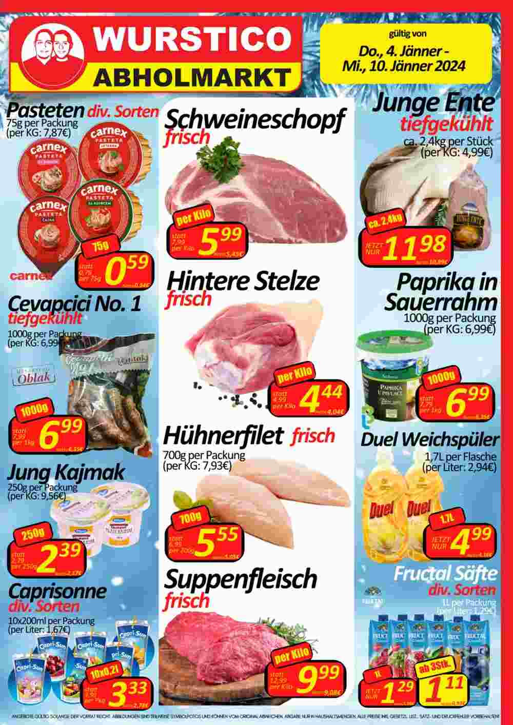 Wurstico Flugblatt (ab 04.01.2024) - Angebote und Prospekt - Seite 1