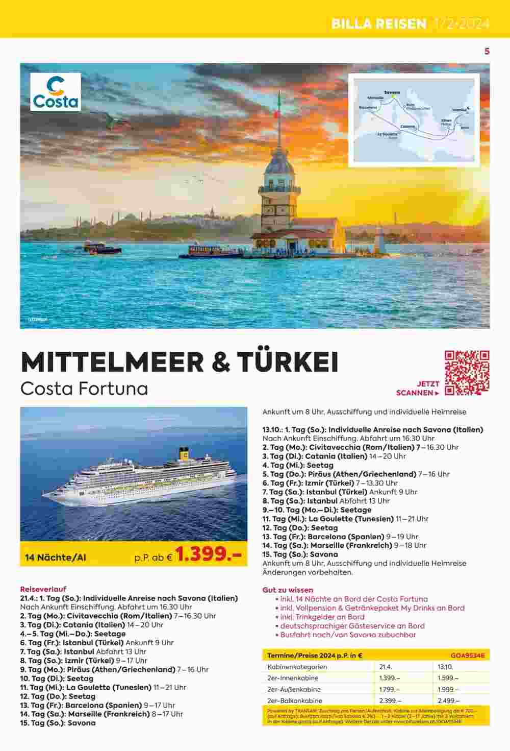 Billa Reisen Flugblatt (ab 10.01.2024) - Angebote und Prospekt - Seite 5