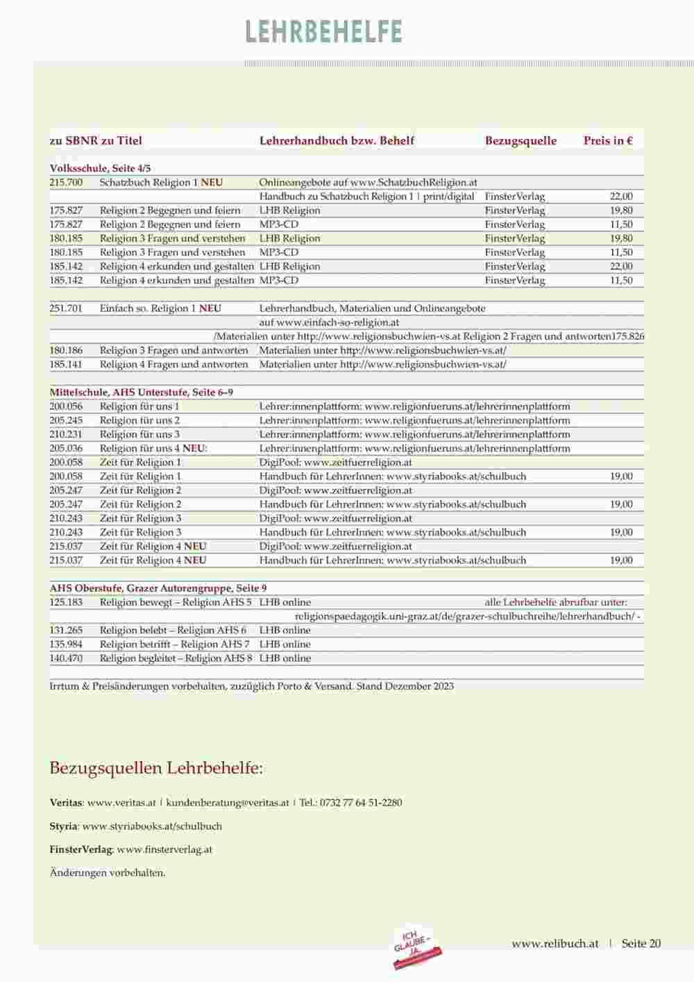 Veritas Flugblatt (ab 12.01.2024) - Angebote und Prospekt - Seite 20