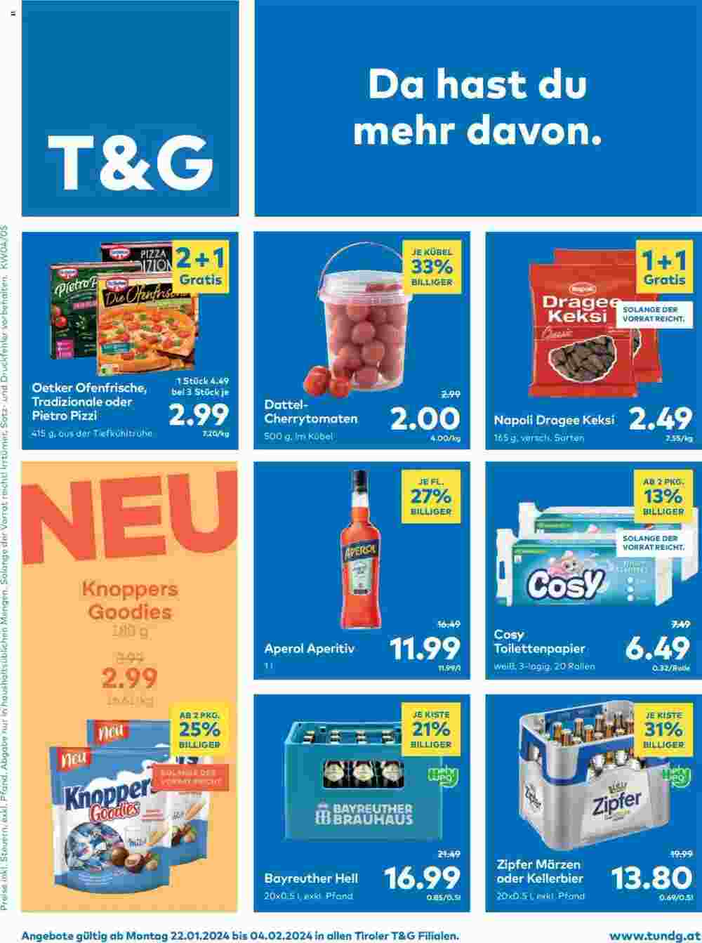 T&G Flugblatt (ab 22.01.2024) - Angebote und Prospekt - Seite 1