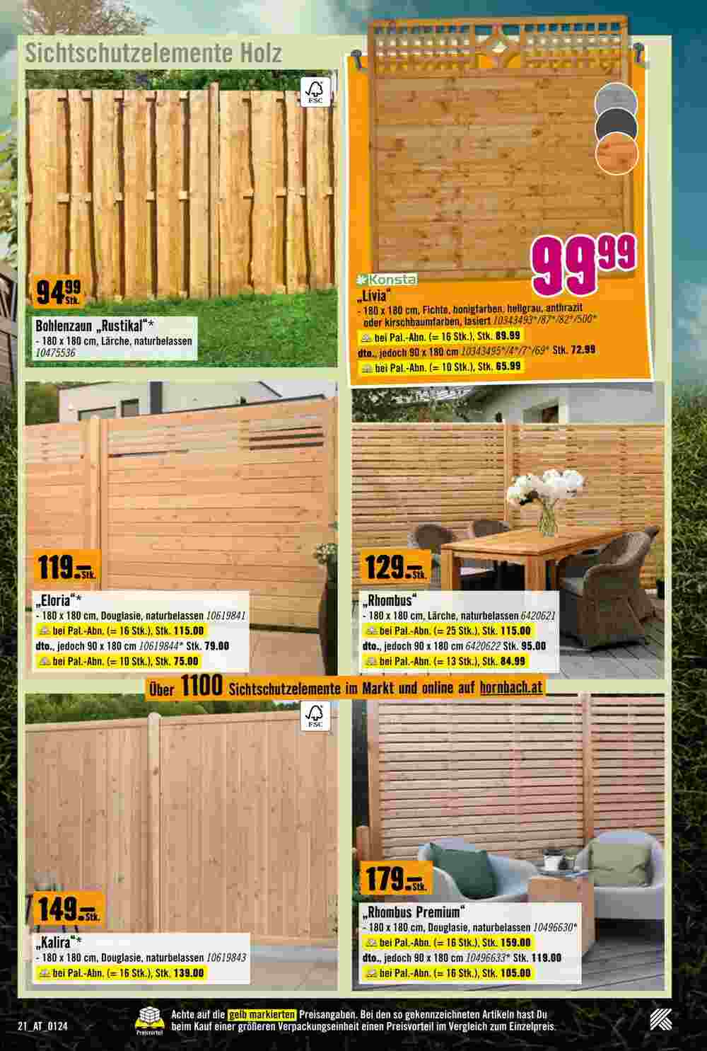 Hornbach Flugblatt (ab 29.01.2024) - Angebote und Prospekt - Seite 21