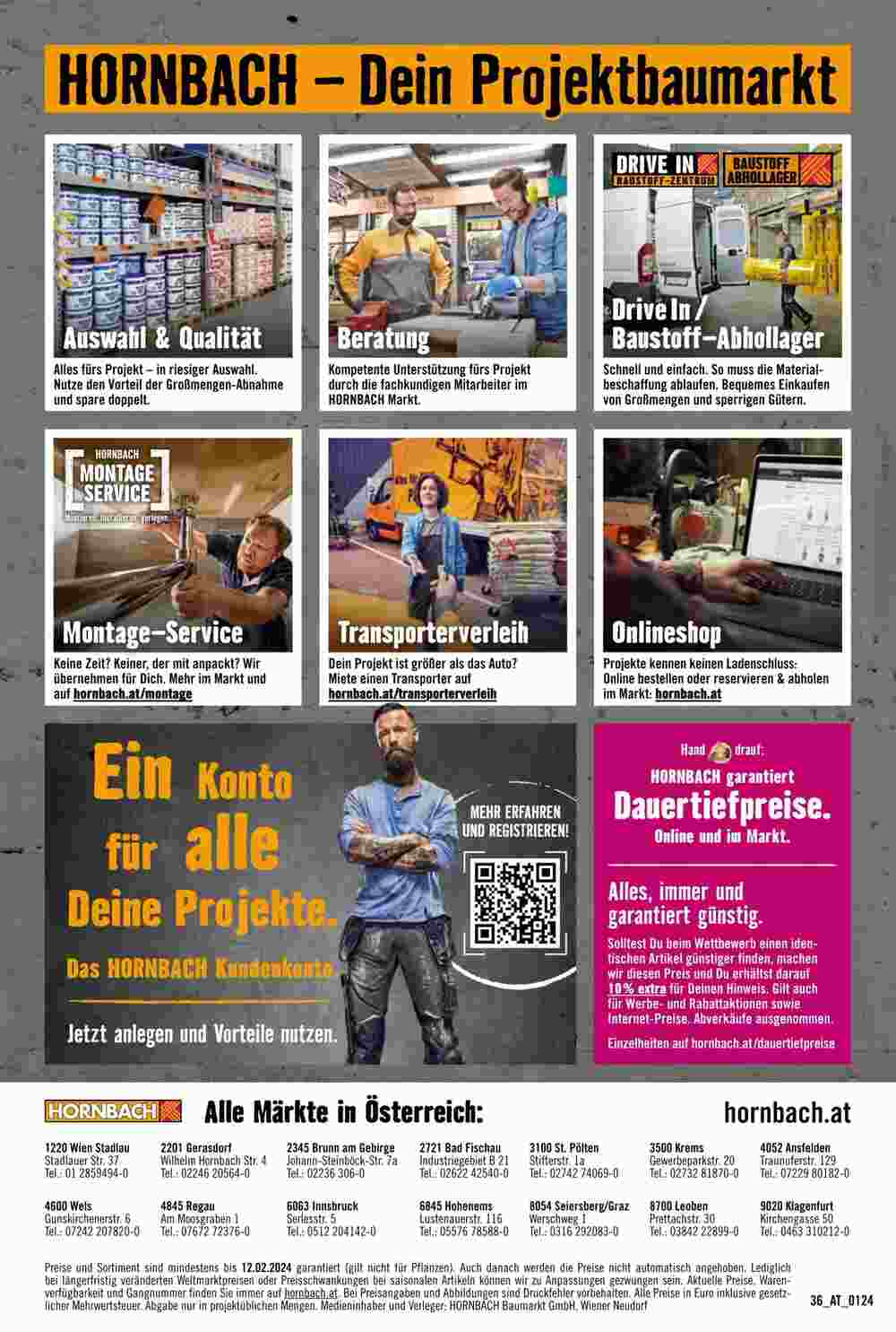 Hornbach Flugblatt (ab 29.01.2024) - Angebote und Prospekt - Seite 36