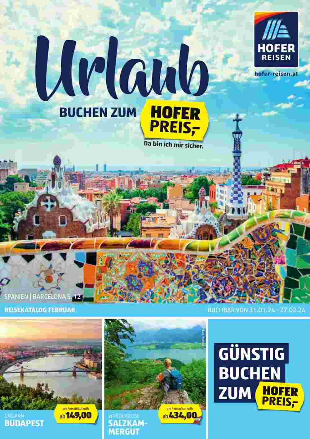 Hofer Reisen Flugblatt (ab 31.01.2024) - Angebote und Prospekt - Seite 1