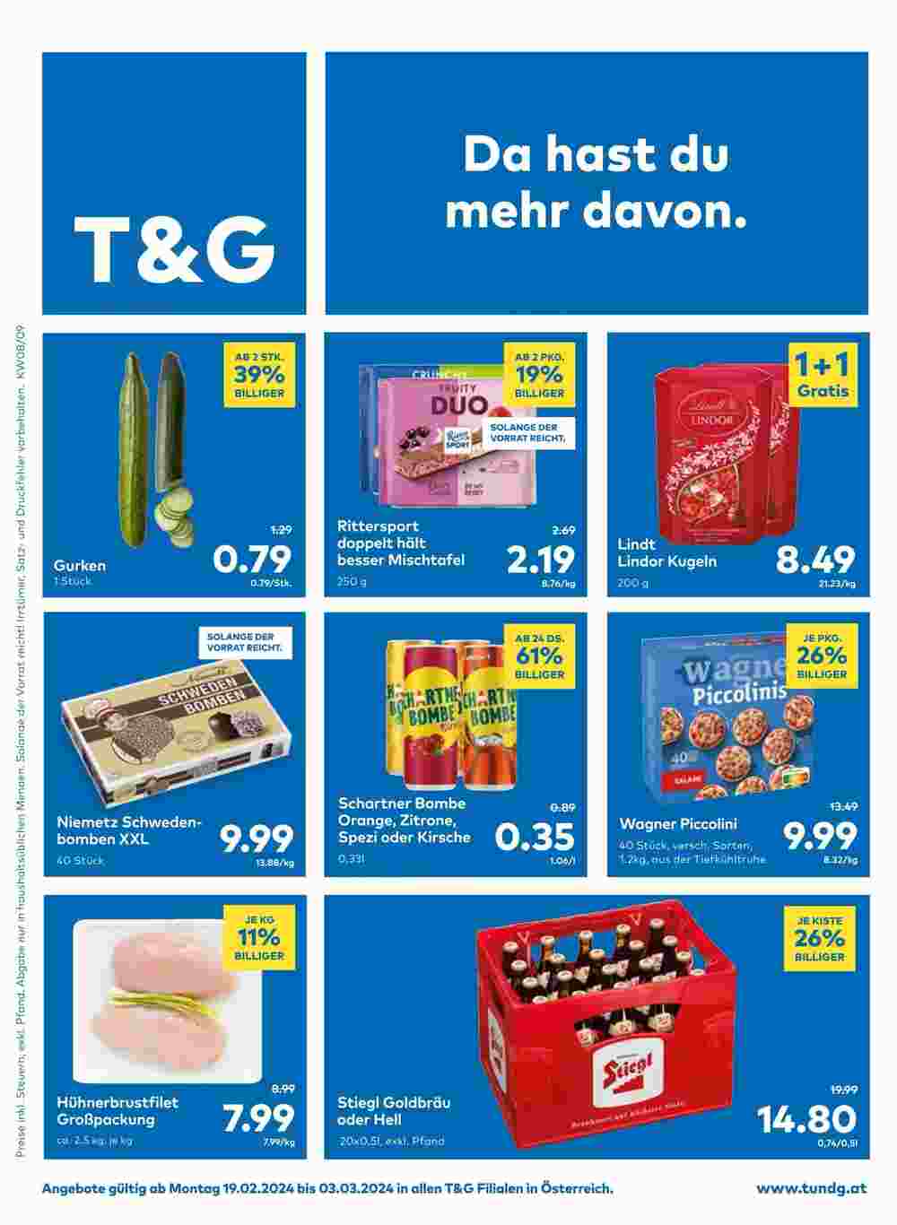 T&G Flugblatt (ab 19.02.2024) - Angebote und Prospekt - Seite 1