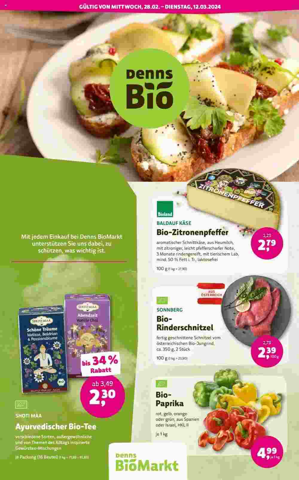 Denn's Biomarkt Flugblatt (ab 28.02.2024) - Angebote und Prospekt - Seite 1