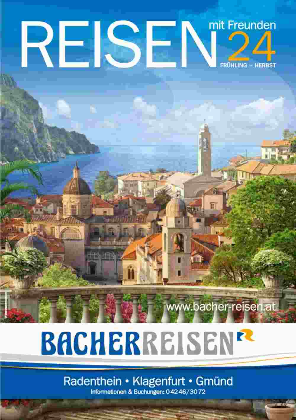 Bacher Reisen Flugblatt (ab 01.03.2024) - Angebote und Prospekt - Seite 1