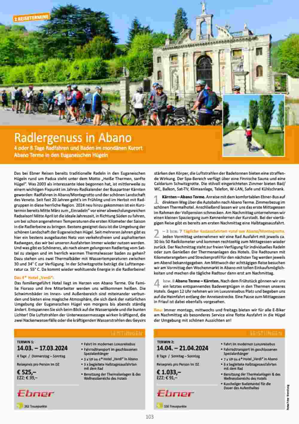 Bacher Reisen Flugblatt (ab 01.03.2024) - Angebote und Prospekt - Seite 103