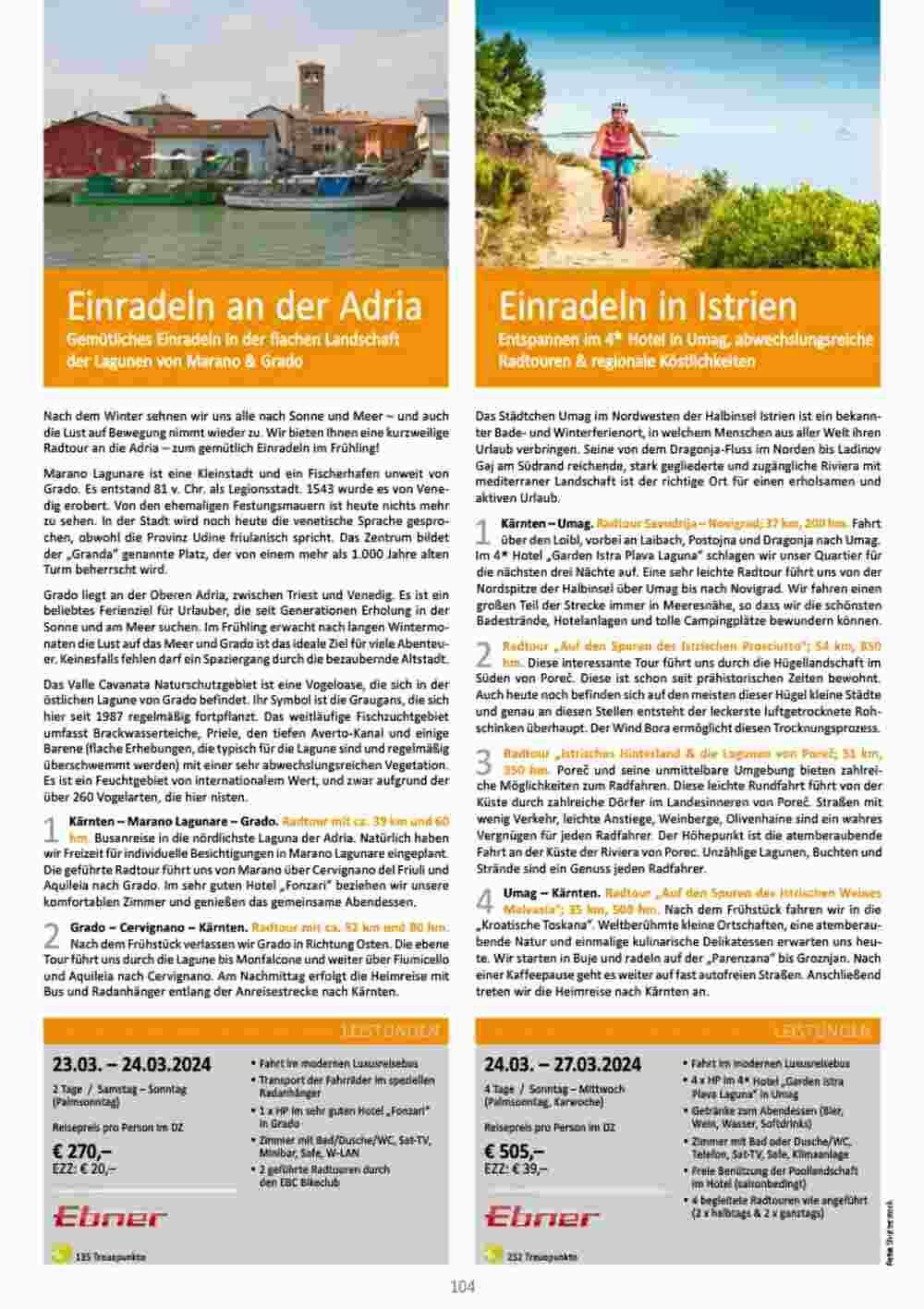 Bacher Reisen Flugblatt (ab 01.03.2024) - Angebote und Prospekt - Seite 104