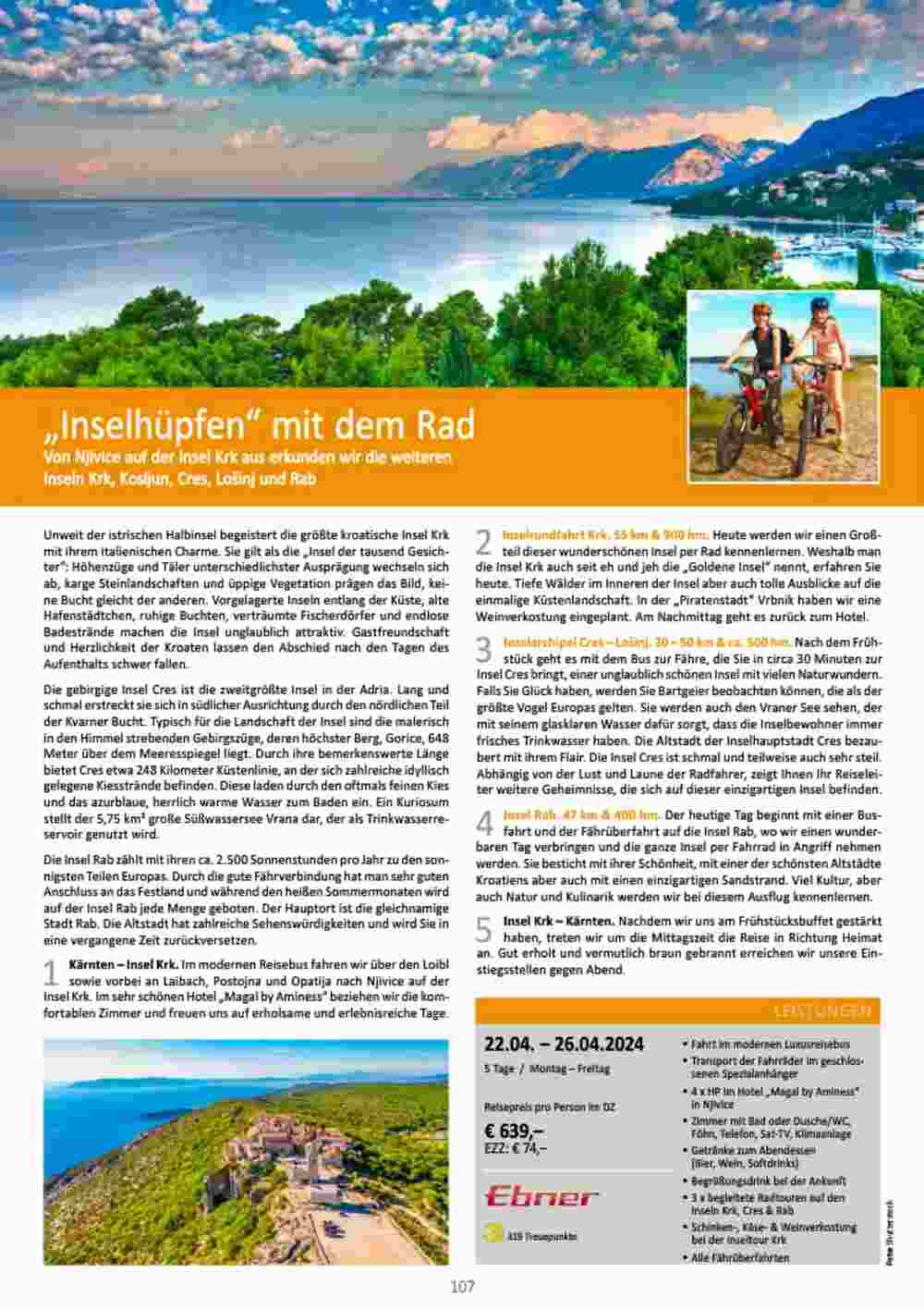 Bacher Reisen Flugblatt (ab 01.03.2024) - Angebote und Prospekt - Seite 107