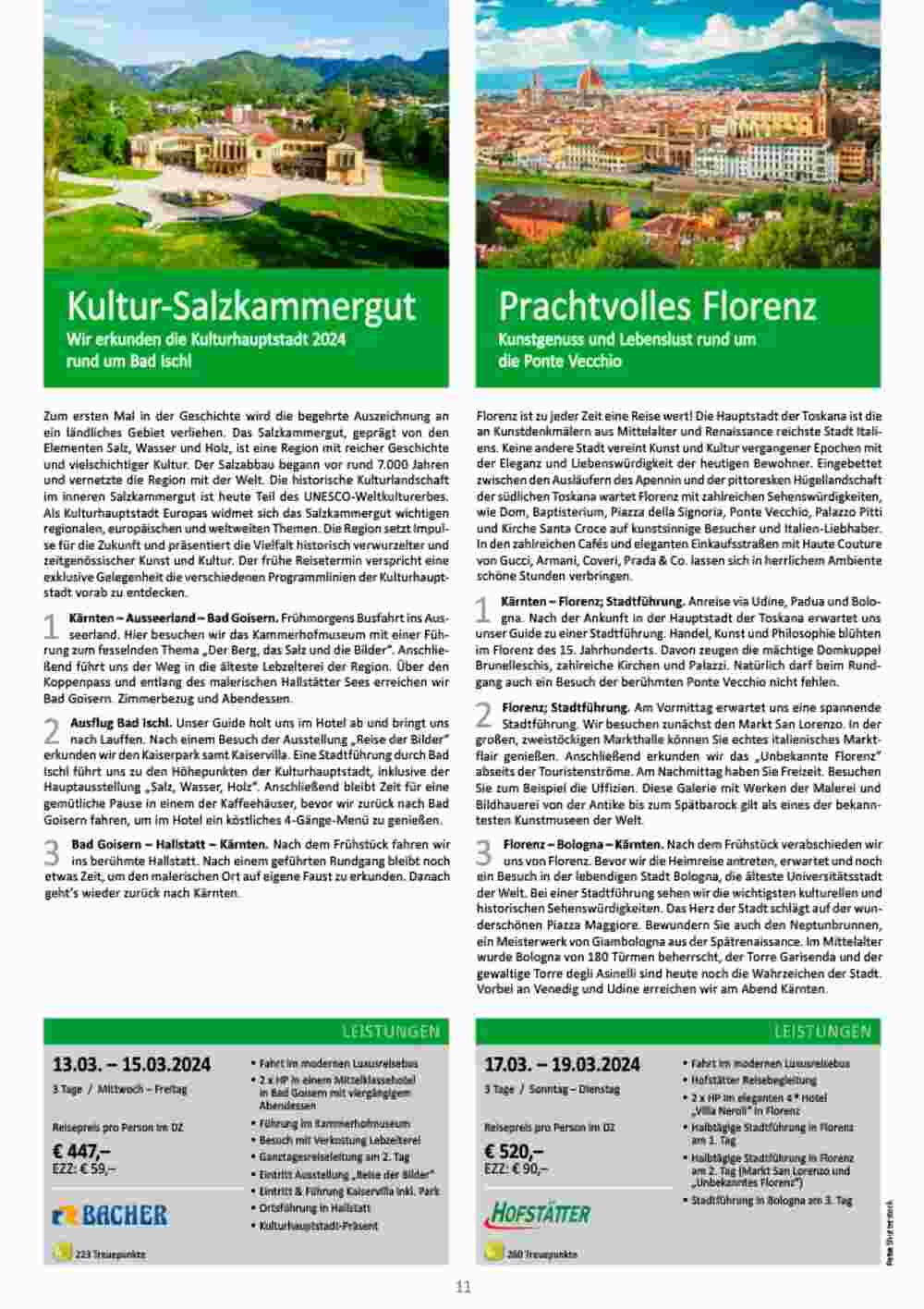 Bacher Reisen Flugblatt (ab 01.03.2024) - Angebote und Prospekt - Seite 11