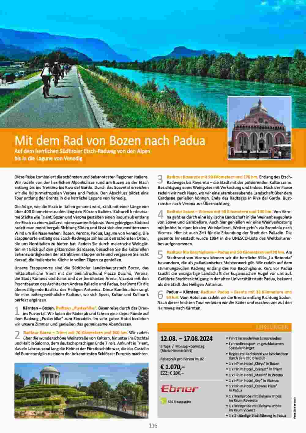 Bacher Reisen Flugblatt (ab 01.03.2024) - Angebote und Prospekt - Seite 116