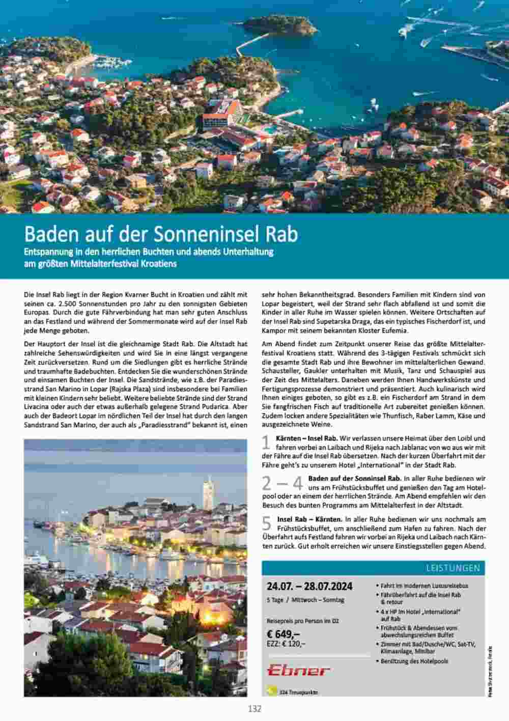 Bacher Reisen Flugblatt (ab 01.03.2024) - Angebote und Prospekt - Seite 132