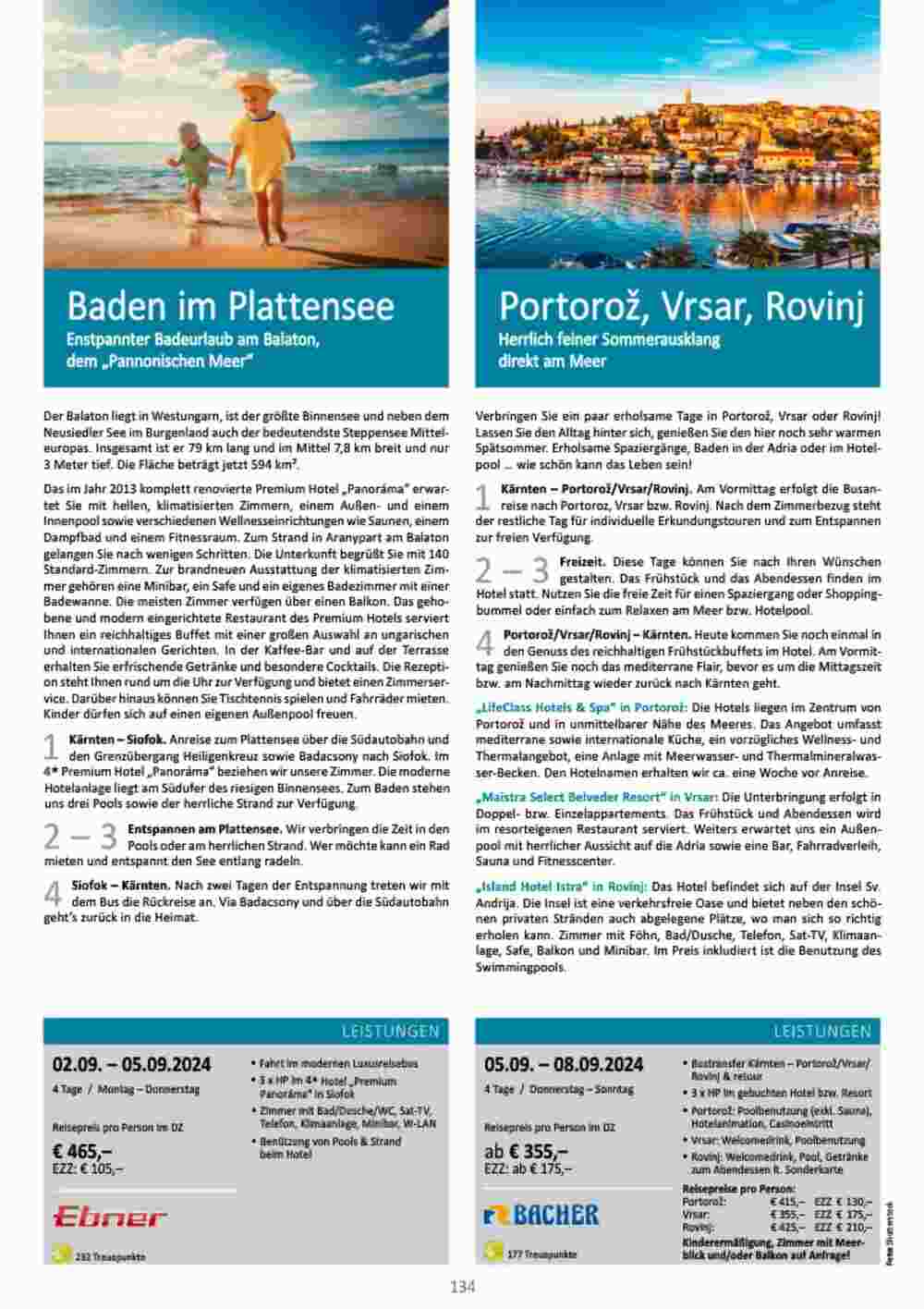 Bacher Reisen Flugblatt (ab 01.03.2024) - Angebote und Prospekt - Seite 134