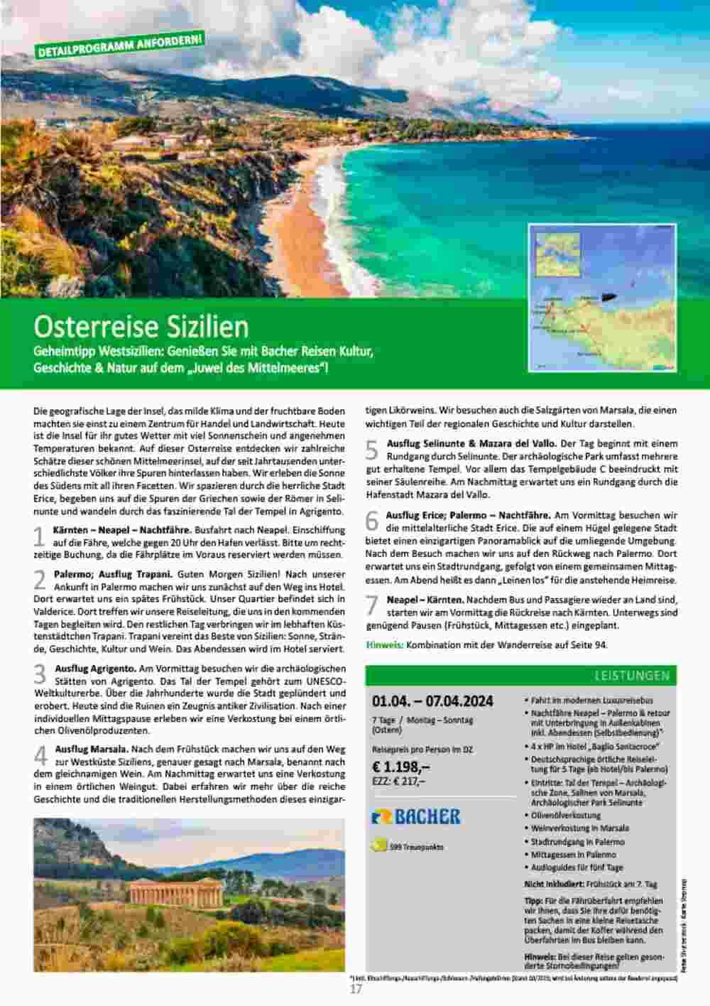 Bacher Reisen Flugblatt (ab 01.03.2024) - Angebote und Prospekt - Seite 17