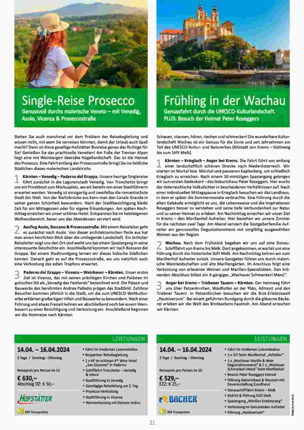 Bacher Reisen Flugblatt (ab 01.03.2024) - Angebote und Prospekt - Seite 21