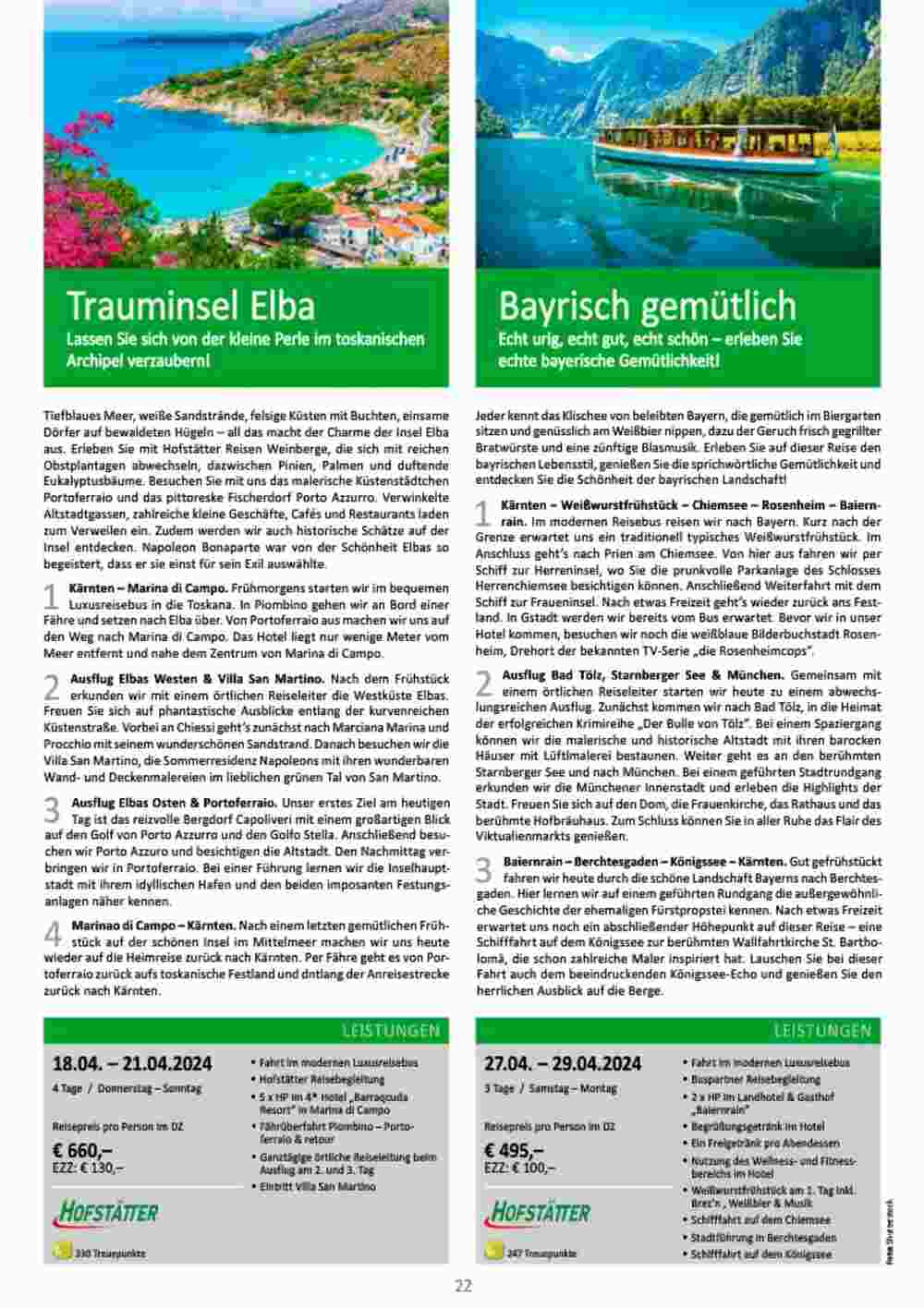 Bacher Reisen Flugblatt (ab 01.03.2024) - Angebote und Prospekt - Seite 22