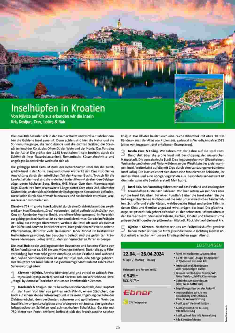 Bacher Reisen Flugblatt (ab 01.03.2024) - Angebote und Prospekt - Seite 25