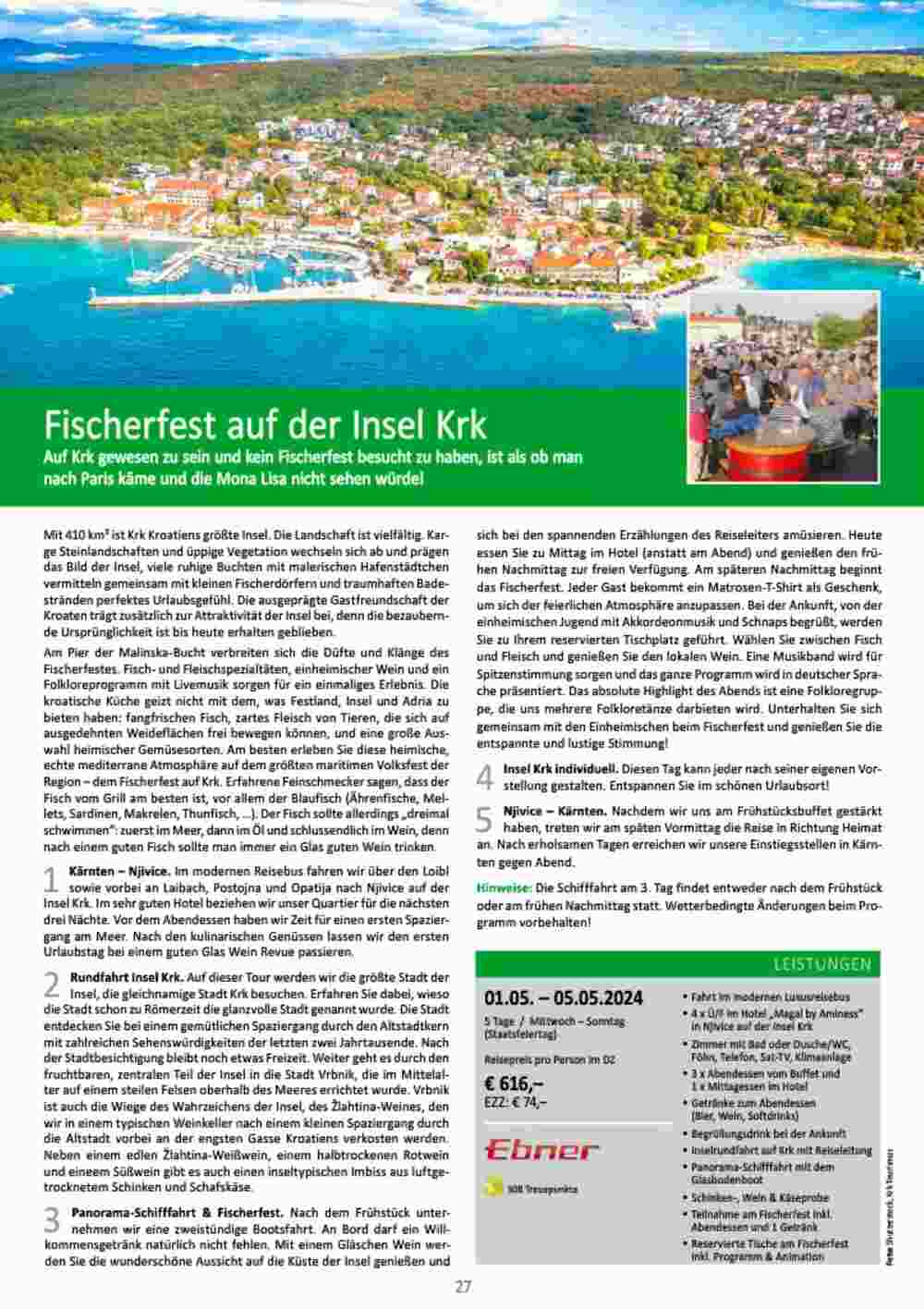 Bacher Reisen Flugblatt (ab 01.03.2024) - Angebote und Prospekt - Seite 27