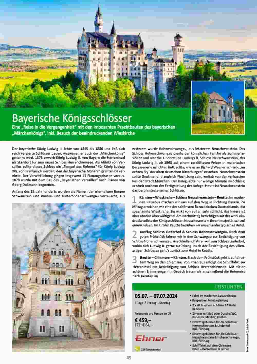 Bacher Reisen Flugblatt (ab 01.03.2024) - Angebote und Prospekt - Seite 45