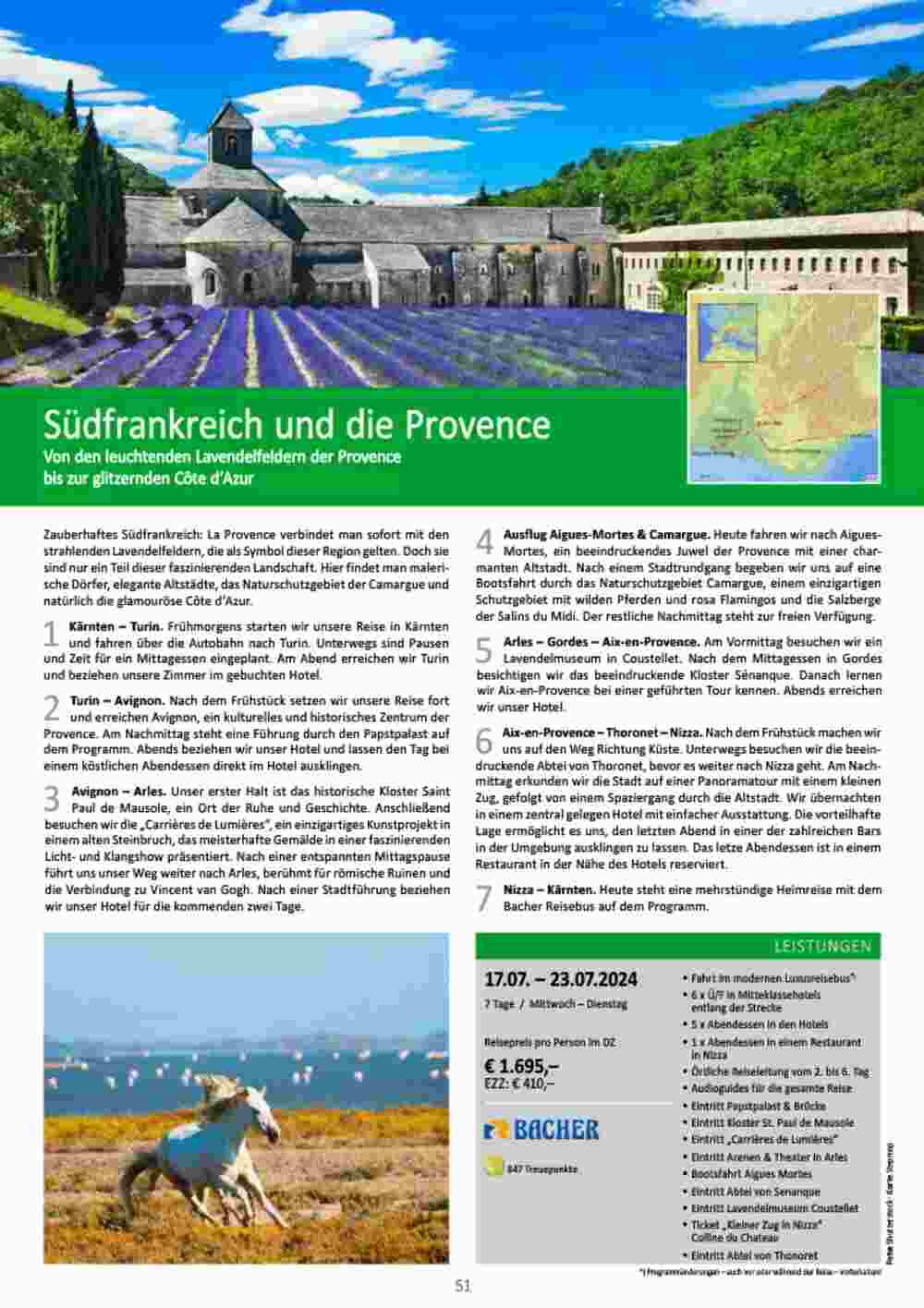 Bacher Reisen Flugblatt (ab 01.03.2024) - Angebote und Prospekt - Seite 51