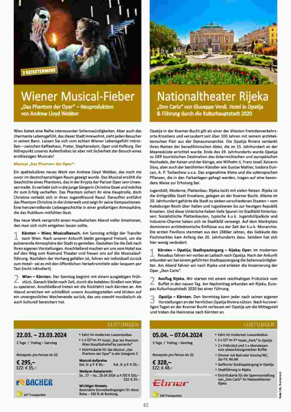 Bacher Reisen Flugblatt (ab 01.03.2024) - Angebote und Prospekt - Seite 82