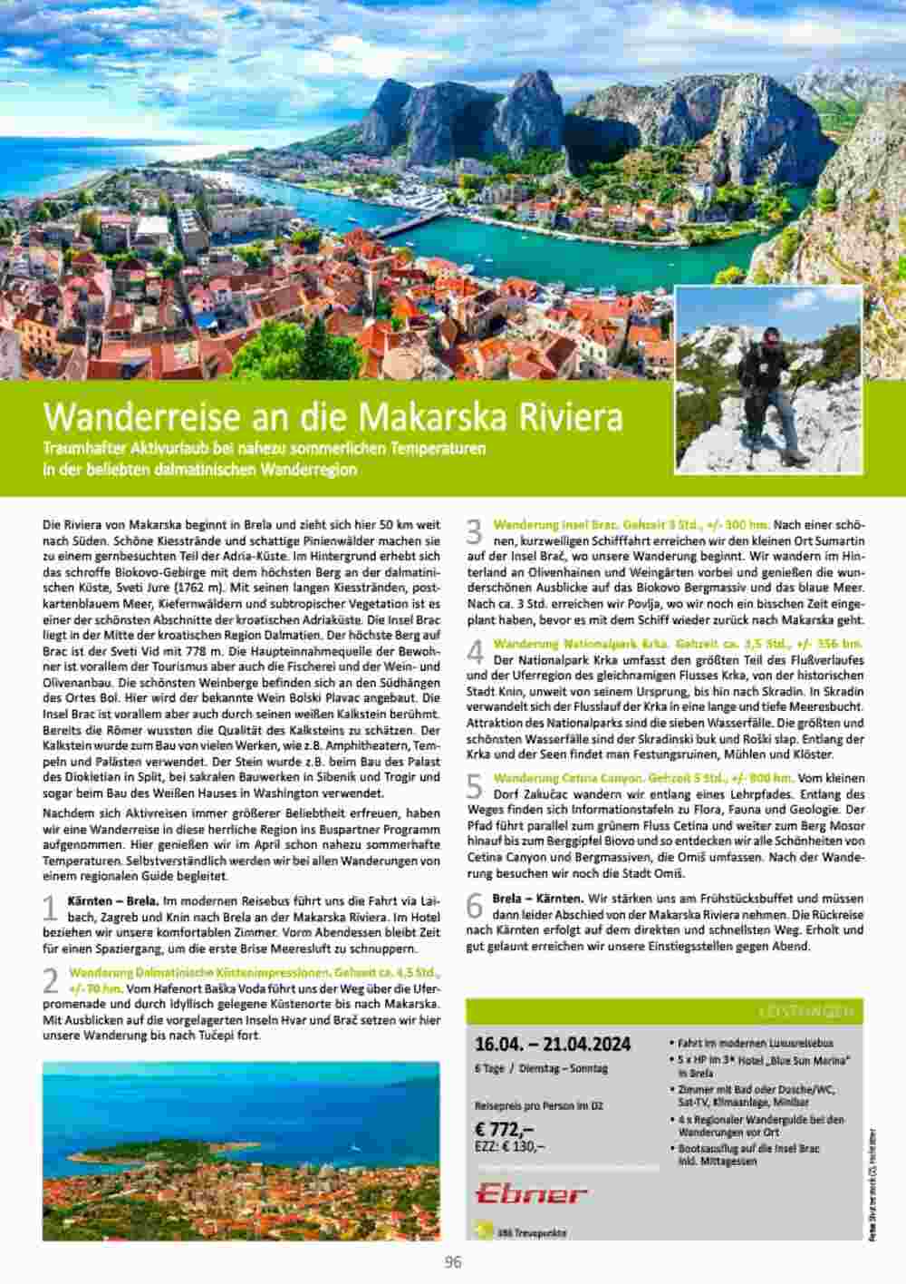 Bacher Reisen Flugblatt (ab 01.03.2024) - Angebote und Prospekt - Seite 96