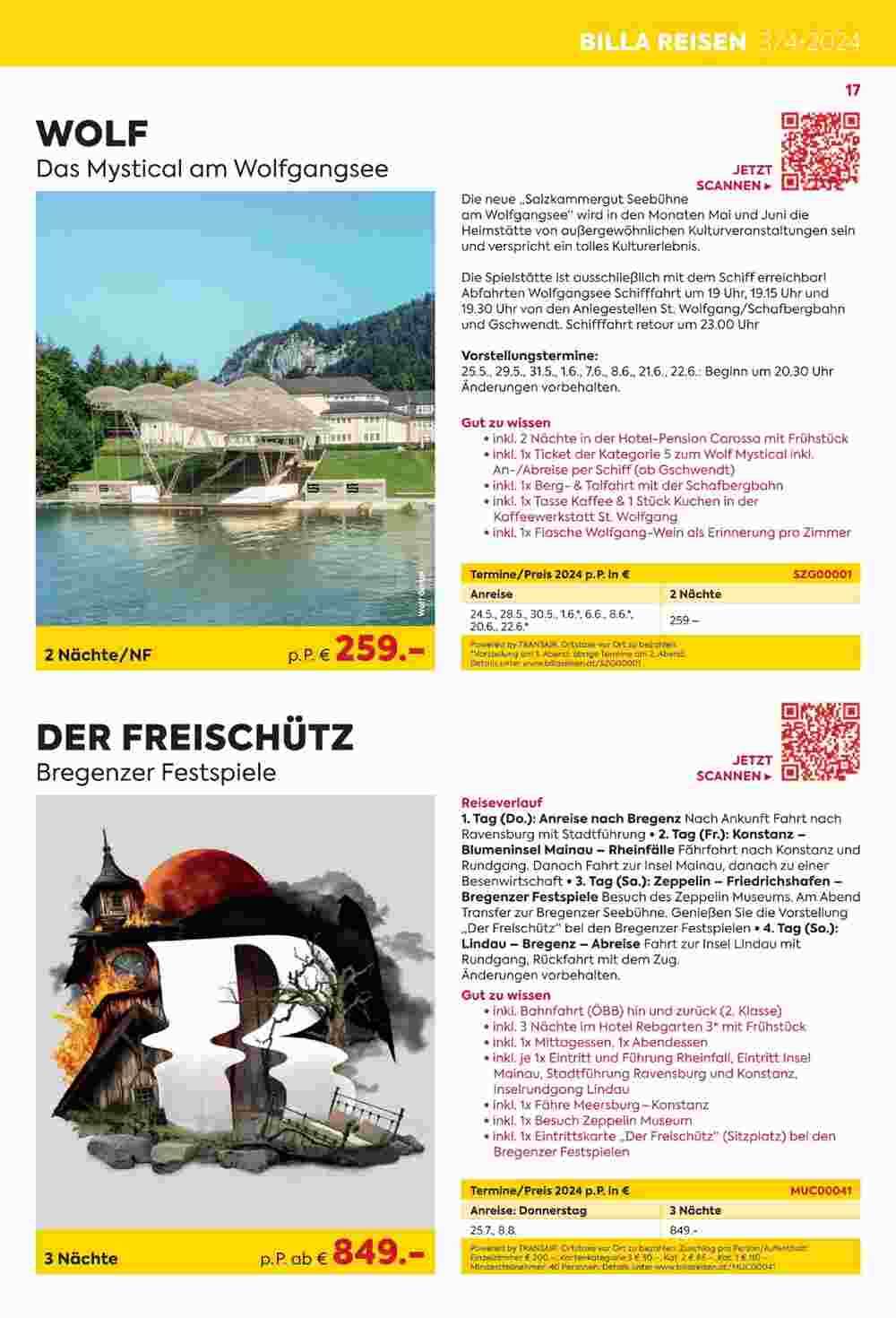 Billa Reisen Flugblatt (ab 01.03.2024) - Angebote und Prospekt - Seite 17