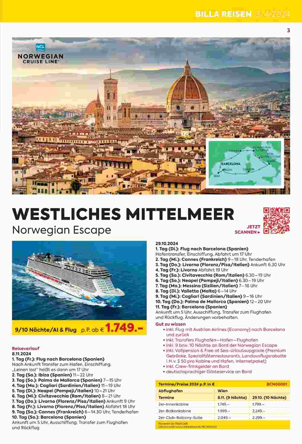 Billa Reisen Flugblatt (ab 01.03.2024) - Angebote und Prospekt - Seite 3