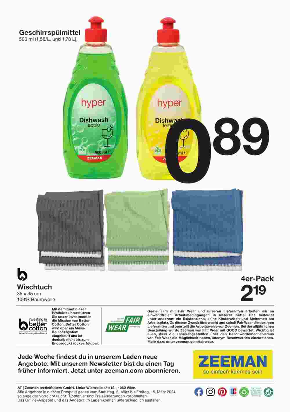 Zeeman Flugblatt (ab 02.03.2024) - Angebote und Prospekt - Seite 26