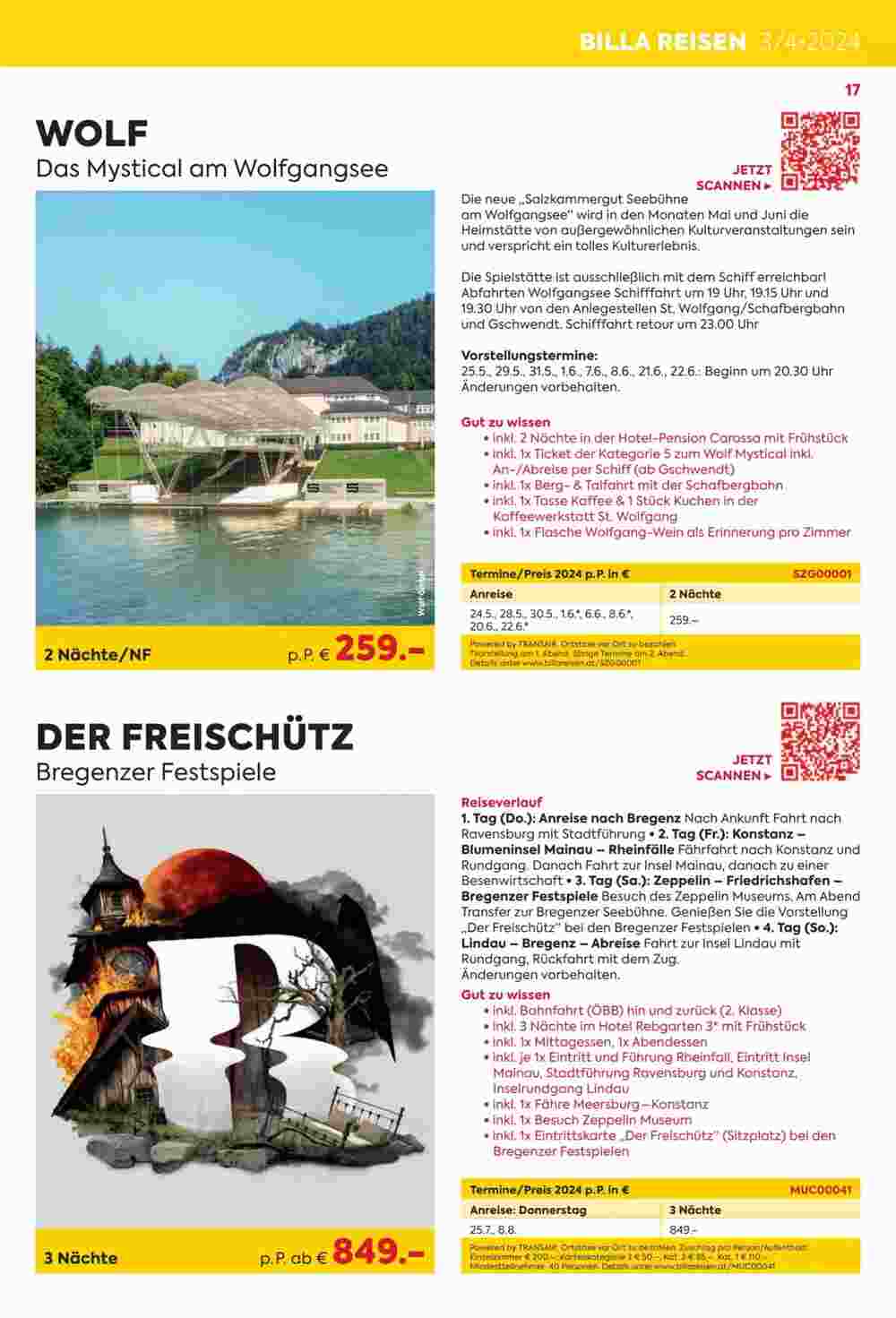 Billa Reisen Flugblatt (ab 06.03.2024) - Angebote und Prospekt - Seite 17