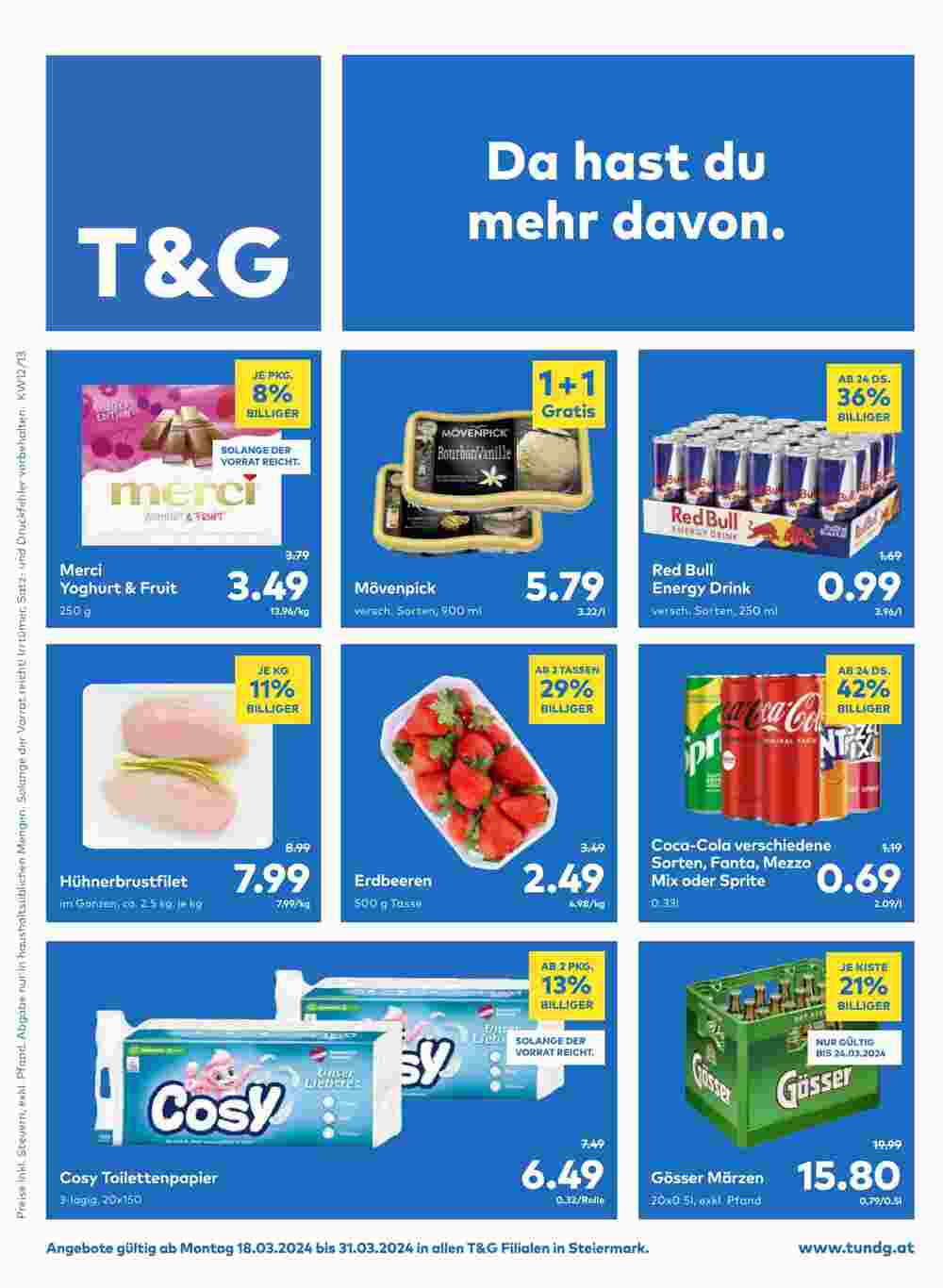 T&G Flugblatt (ab 18.03.2024) - Angebote und Prospekt - Seite 1
